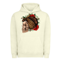 Pigment Pistachio leopard bandana and roses skull Urban Hoodie - Jasminsmagicworld