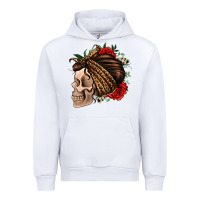 White leopard bandana and roses skull Urban Hoodie - Jasminsmagicworld