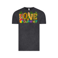 Vintage Black love summer with pineapple Vintage Tee - texasbilliewilder