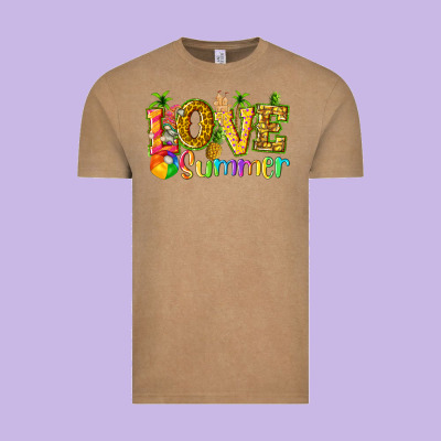 Love Summer With Pineapple Vintage Tee Designed By Texasbilliewilder
