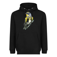 Black yellow rumped warbler Heavyweight Hoodie - LillyAllenDesigns
