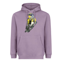 Lavender yellow rumped warbler Heavyweight Hoodie - LillyAllenDesigns