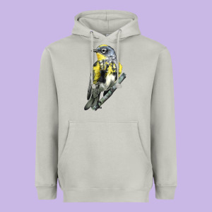 Yellow Rumped Warbler Heavyweight Hoodie Designed By Lillyallendesigns
