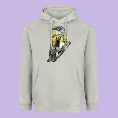 Yellow Rumped Warbler Heavyweight Hoodie Designed By Lillyallendesigns