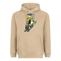 Mushroom yellow rumped warbler Heavyweight Hoodie - LillyAllenDesigns