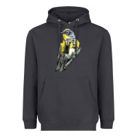 Smoke yellow rumped warbler Heavyweight Hoodie - LillyAllenDesigns