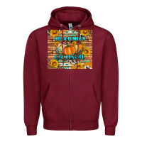 Burgundy hello pumpkin season tumbler Zipper Hoodie - Artiststas