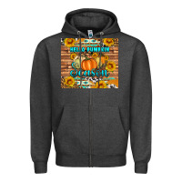 Charcoal Heather hello pumpkin season tumbler Zipper Hoodie - Artiststas