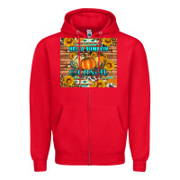 Red hello pumpkin season tumbler Zipper Hoodie - Artiststas
