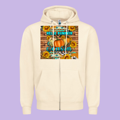 Hello Pumpkin Season Tumbler Zipper Hoodie Designed By Artiststas