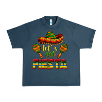 Midnight Navy Let's Get Fiesta Urban Heavy Tee - texasbilliewilder