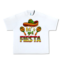 White Let's Get Fiesta Urban Heavy Tee - texasbilliewilder