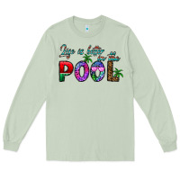 Matcha life is better İn the pool Long Sleeve Tee - CowhideDigitalArt