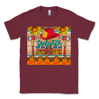 Burgundy firefighter mom Classic Tee - HRA Design Shop