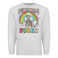 Dove Grey everything sucks Premium Sweatshirt - MaliasSmallBusiness