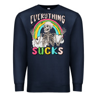 Navy everything sucks Premium Sweatshirt - MaliasSmallBusiness