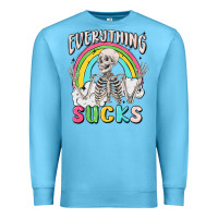 Ocean Blue everything sucks Premium Sweatshirt - MaliasSmallBusiness