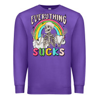 Purple everything sucks Premium Sweatshirt - MaliasSmallBusiness
