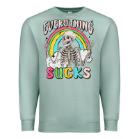 Seafoam everything sucks Premium Sweatshirt - MaliasSmallBusiness