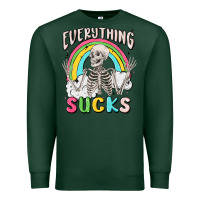 Sports Green everything sucks Premium Sweatshirt - MaliasSmallBusiness