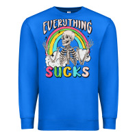 True Royal everything sucks Premium Sweatshirt - MaliasSmallBusiness