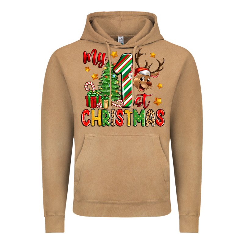 My First Christmas Vintage Hoodie by Zillion Design Studio | Teevron