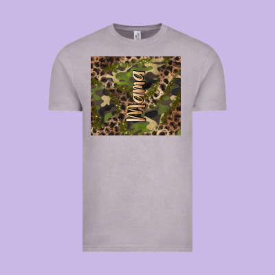 Camouflage Mama Vintage Tee Designed By Barkaloodesign