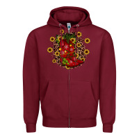 Burgundy boots wood slice ornament Zipper Hoodie - JahusDesignShop
