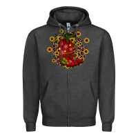 Charcoal Heather boots wood slice ornament Zipper Hoodie - JahusDesignShop