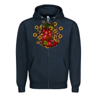 Navy boots wood slice ornament Zipper Hoodie - JahusDesignShop