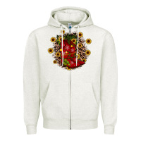 Oatmeal Heather boots wood slice ornament Zipper Hoodie - JahusDesignShop
