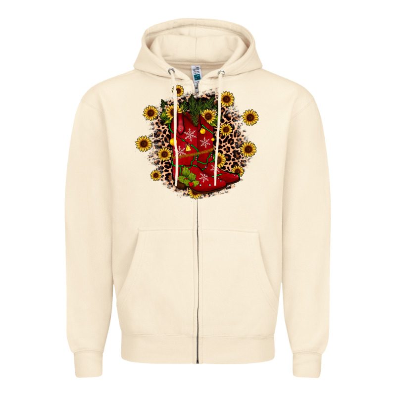 Boots Wood Slice Ornament Zipper Hoodie by JahusDesignShop | Teevron