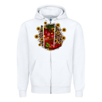 White boots wood slice ornament Zipper Hoodie - JahusDesignShop