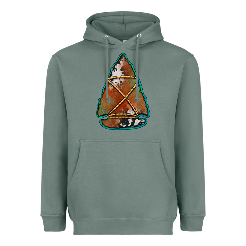 Cowhide Rusty Arrowhead Heavyweight Hoodie by Jasminsmagicworld | Teevron