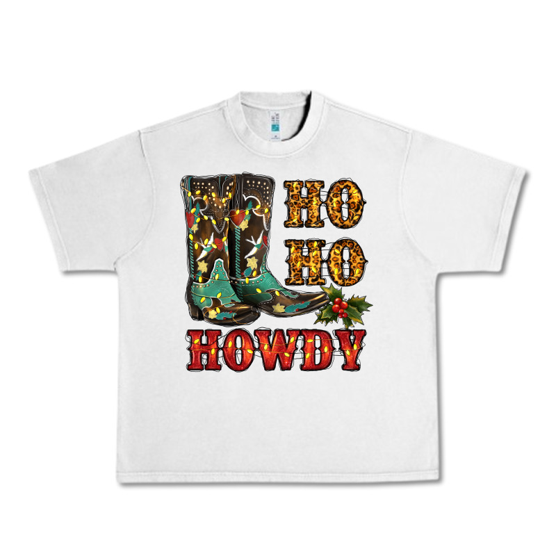 Christmas Cowboy Boots Ho Ho Howdy Urban Heavy Tee by RanaPortraitStore | Teevron