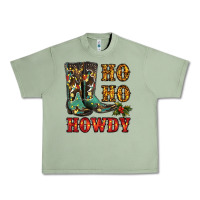 Oil Green christmas cowboy boots ho ho howdy Urban Heavy Tee - RanaPortraitStore