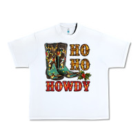 White christmas cowboy boots ho ho howdy Urban Heavy Tee - RanaPortraitStore