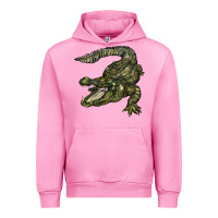 Fuchsia Pink alligator Urban Hoodie - BarkalooDesign