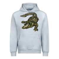 Heather Grey alligator Urban Hoodie - BarkalooDesign