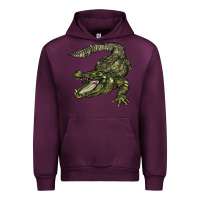 Mauve Wine alligator Urban Hoodie - BarkalooDesign