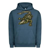 Pigment Midnight Navy alligator Urban Hoodie - BarkalooDesign