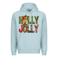 Blue Mist Holly Jolly elf gnome Premium Hoodie - NancyCooperArtShop