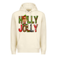Sandshell Holly Jolly elf gnome Premium Hoodie - NancyCooperArtShop