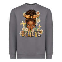 Storm believe praying afro messy bun Heavyweight Sweatshirt - texasbilliewilder
