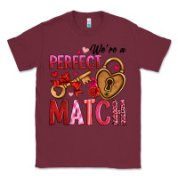 Burgundy we're a perfect match Classic Tee - OliviaCreatesArt