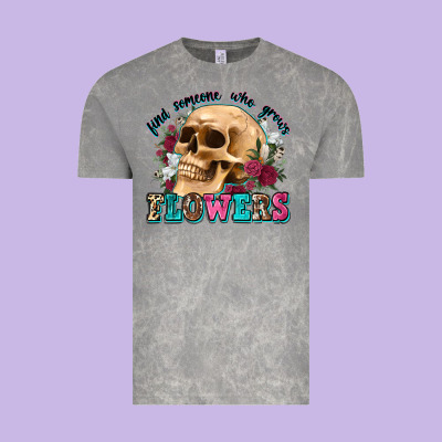 Find Someone Who Grows Flowers Vintage Tee Designed By Zillion Design Studio