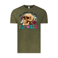 Vintage Olive find someone who grows flowers Vintage Tee - Zillion Design Studio