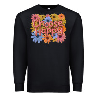 Black choose happy Premium Sweatshirt - MaliasSmallBusiness