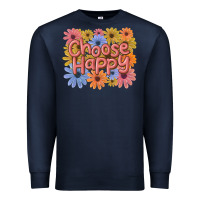 Navy choose happy Premium Sweatshirt - MaliasSmallBusiness