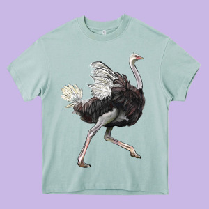 Ostrich Heavy Core Tee Designed By Lillyallendesigns